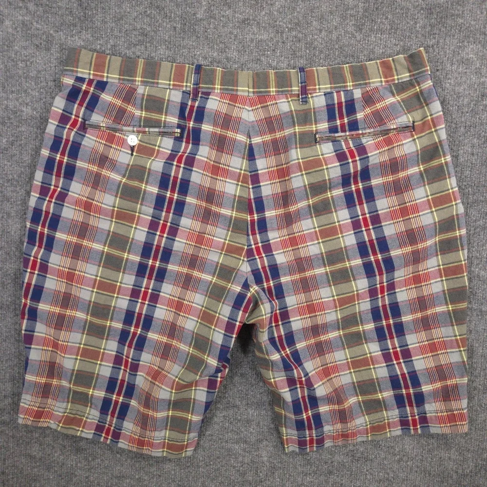 Polo Ralph Lauren Shorts Mens 40 Madras Plaid Chino Preppy Casual 10